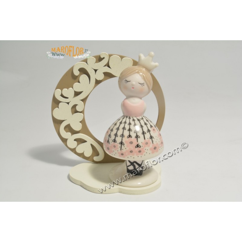 Bomboniera Claraluna CL20954C Principessa con supporto 10cm