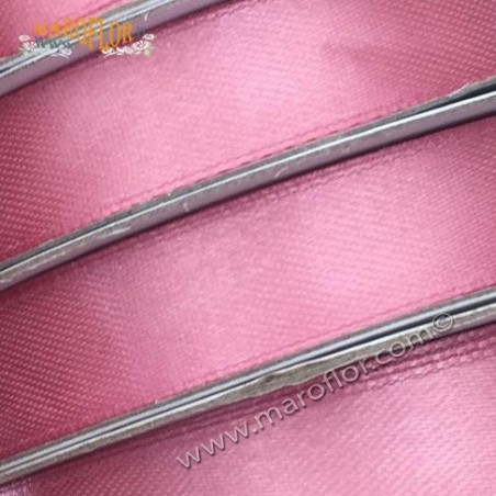 Nastro Doppio Raso Rosa Antico 15mm x 50 metri