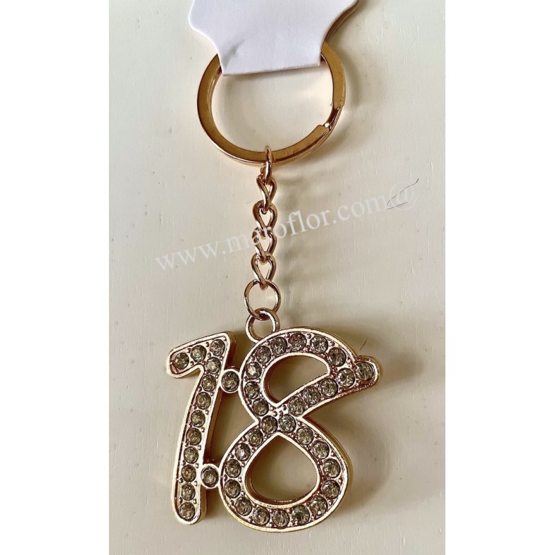 Portachiavi gold oro 18 strass