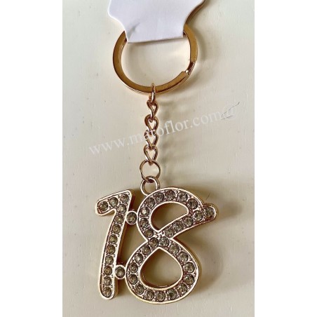 Portachiavi gold oro 18 strass