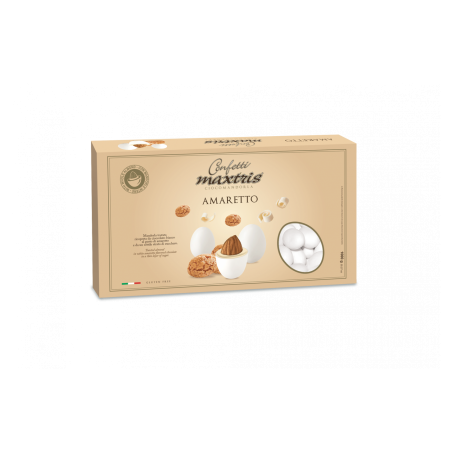 Confetti Maxtris con Mandorla ricoperta di Cioccolato al gusto di Amaretti