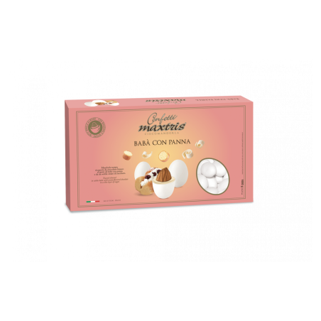 Confetti Maxtris Mandorla ricoperta di crema Babà con Panna