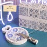 Bomboniera Claraluna 24041 tagliere con coltellino bianco Maiolica