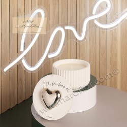 bomboniera Claraluna 24115cand candela cuore silver