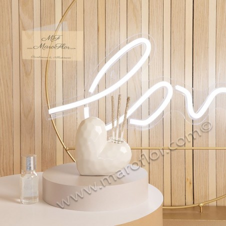 Bomboniere Claraluna 24123 diffusore cuore bianco