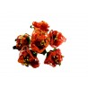 72 FIORI  Merletto e Raso Arancio diametro 3