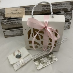 Bomboniera Claraluna 24271 Piattino bianco con sapone con confezione