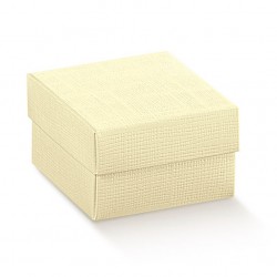 Astuccio Fondo e coperchio 18x18x7 avorio seta