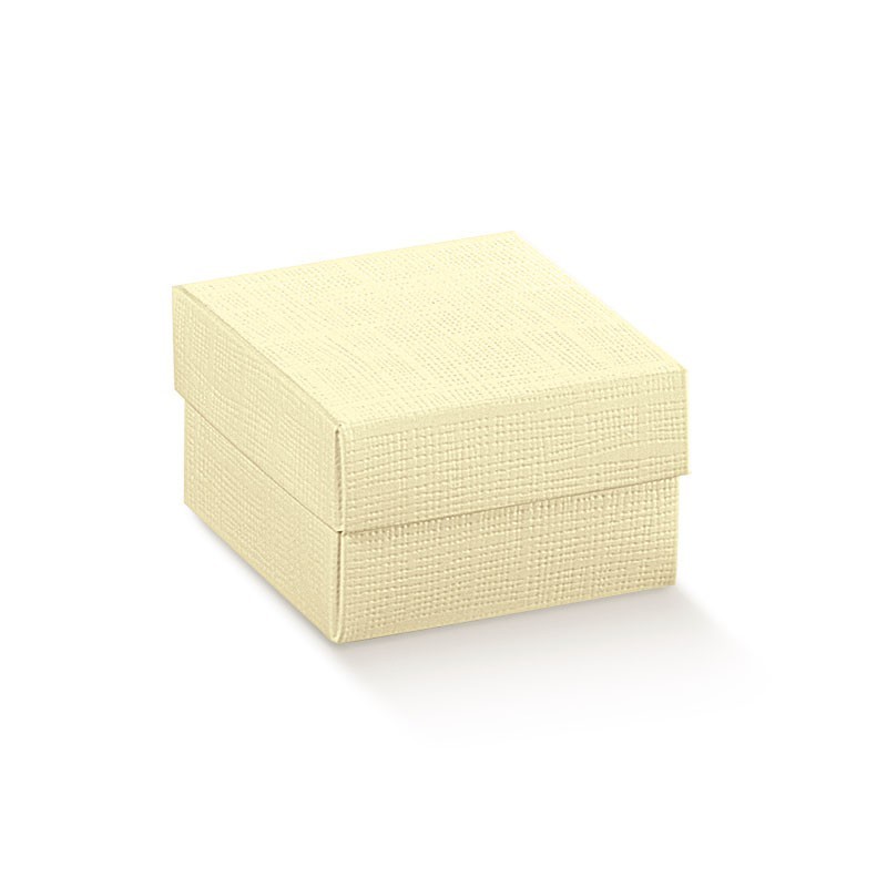 Astuccio Fondo e coperchio 18x18x7 avorio seta