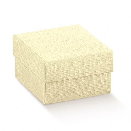 Astuccio Fondo e coperchio 18x18x7 avorio seta
