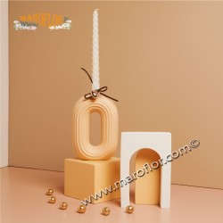 Bomboniera Claraluna 25002 Candelabro x sposi con candela