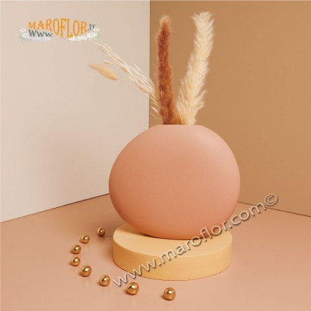 Claraluna 25015 Vaso 20cm con Pampas per bomboniera di Nozze