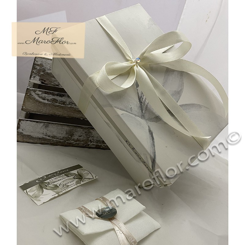 Claraluna Astuccio classico fondo e coperchio decoro Gigli