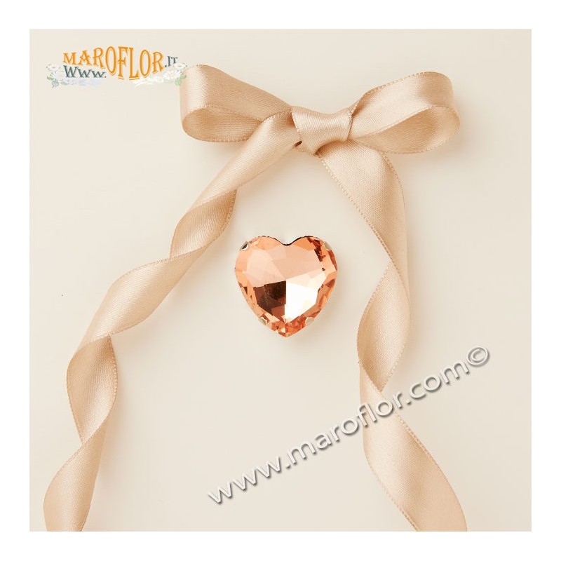 Claraluna 25328 Calamita Strass Cuore Oro Rosa