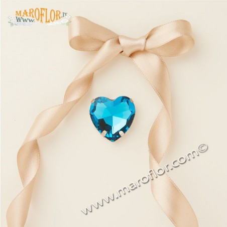 Claraluna 25325 Calamita Strass Cuore Blu