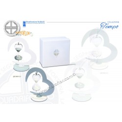 Bomboniera Quadrifoglio solidale QFC885 clessidra con cuore