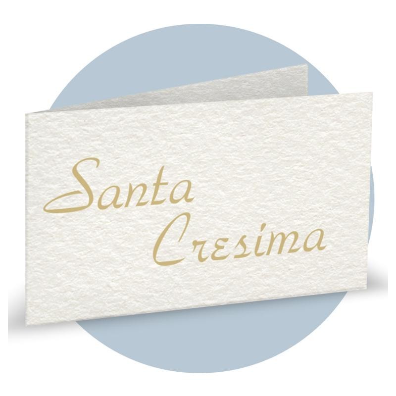 Bigliettini Cresima oro