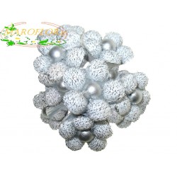 72 Fiori Margherite Imbottite color Argento diametro 3cm x nozze d'argento o 25? anniversario matrimonio