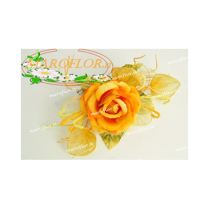 Fiore con Portaconfetti Arancio Bomboniere