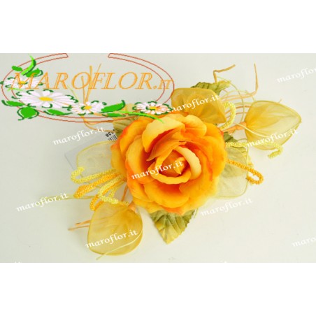 Fiore con Portaconfetti Arancio Bomboniere