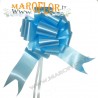 50 Coccarde h5cm Nastri Fiocchi Azzurro per Sposi, Auto, Addobbi
