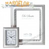 Cornice Rettangolare in Argento 925% 18cm con Decorazioni Floreali De Santis
