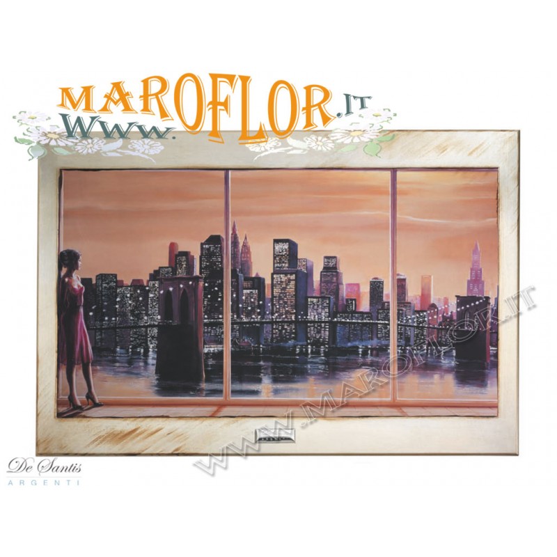 Quadro ?Manhattan Sunset? di Marco Russo 95x65cm De Santis Argenti