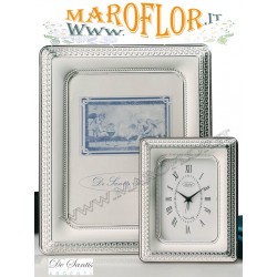 Orologio Rettangolare con Angoli Arrotondati 9 cm Art. 100/9OR in Argento De Santis