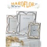 Cornice Rettangolare 18 cm Con Decorazioni Oro Art. 133/18L in Argento De Santis