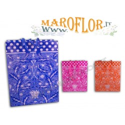 Shop Buste Shopper Fucsia 15cm in Cartoncino plastificato e decorato per Bomboniere e Regali
