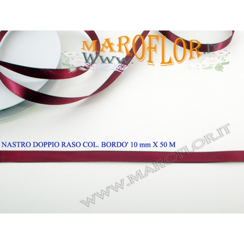 Nastro Doppio Raso Bord? 10mm x 50 metri
