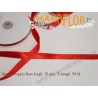 Nastro Doppio Raso Rosso 15mm x 50 metri