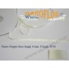 Nastro Doppio Raso Avorio Panna 6mm x 50 metri