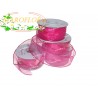 Nastro in Organza Avorio 50 mm largo x 25 Yard (quasi 23mt) con bordino