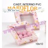 Bomboniere Astucci Titti Rosa 10cm quadrato con PVC interno