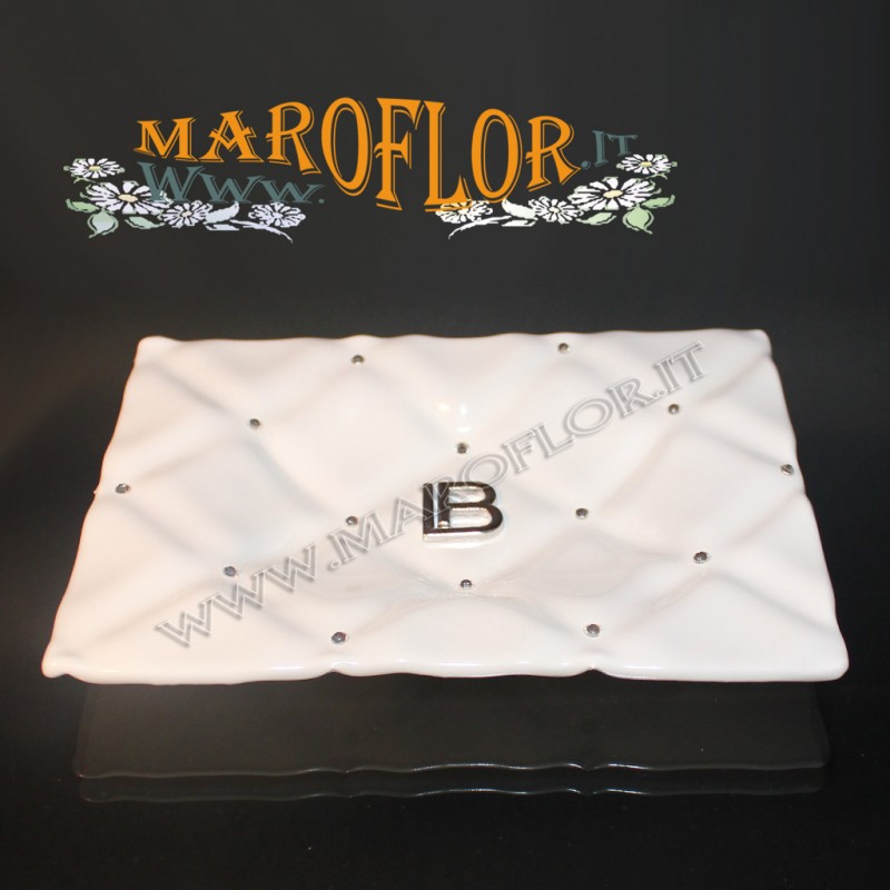 Bomboniere Matrimonio Laura Biagiotti Vassoio 18x13cm  Galatea GE016 Bomboniera Prima Comunione Anniversari