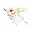 PortaConfetti Fiore Rosa con 3 confetti Orefice al cioccolato bianco
