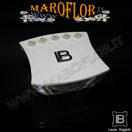 Bomboniera Matrimonio Portagioie 9,5cm Fabia FB078 Anniversari Nozze d argento