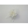 Sacchettino PortaConfetti Fiore in Organza Panna Avorio x Bomboniere Matrimonio Comunione Sposi