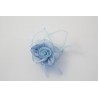 Sacchettino PortaConfetti Fiore in Organza Azzurro Celeste x Bomboniere Battesimi Nascite Compleanni