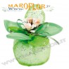 Bomboniere Sacchettino PortaConfetti Glitter Fiore in Organza Verde x Matrimoni Promesse Anniversari Sposi