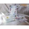 Bomboniera Via Veneto Stock Portafoto 21cm in Vetro decoro Fiori con Astuccio