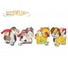 Bomboniere Claraluna 14862/12 Confezione 12 pezzi animali fattoria in resina argentata e colorata con shopper inclusa Linea Sivi