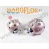 Bomboniera Coccinella Rosa 4cm con strass x Battesimo Nascita Compleanno Matrimoni