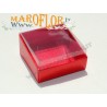 Astucci per Bomboniere base rossa e trasparente 6x6x3cm Laurea Cresima
