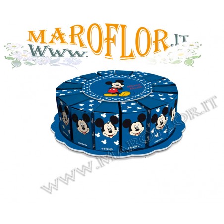 Torta Bomboniere Walt Disney Topolino Mickey 16 Fette Blu