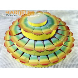 Torta Bomboniera colore Multicolor o Arcobaleno da 12 a 60 fette