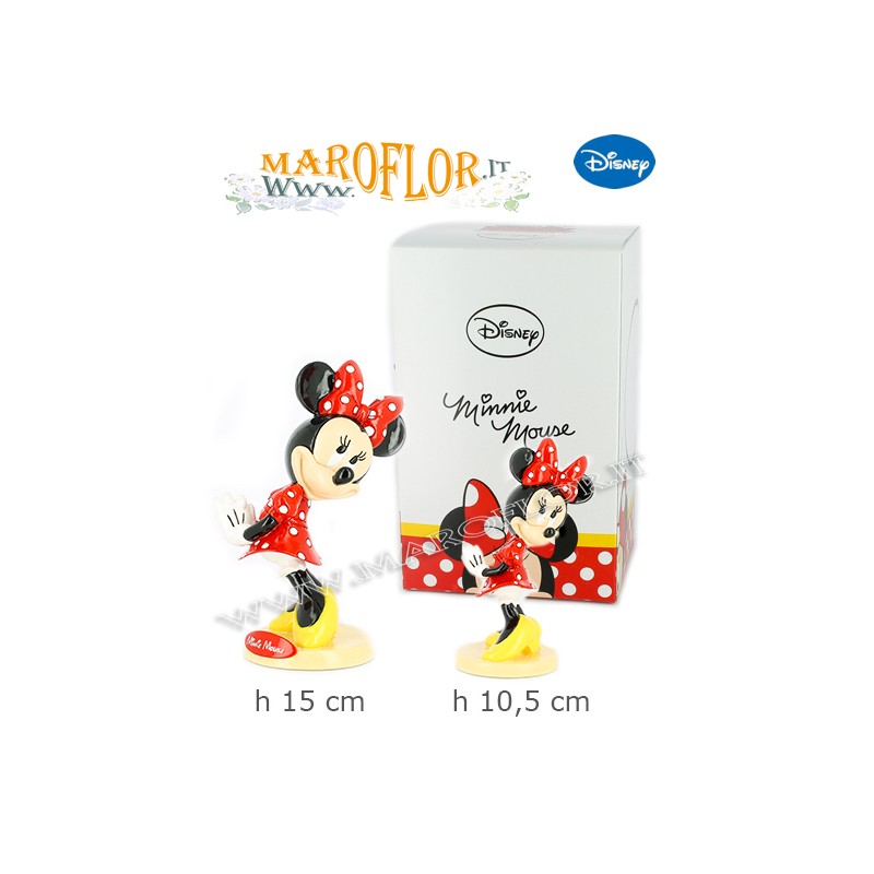 Bomboniere Walt Disney Minnie Topolina 10cm Resina Porcellanata Lucida