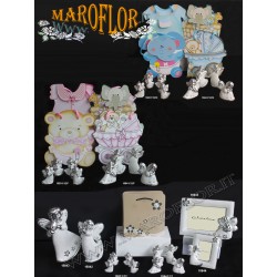 12 Bomboniere Claraluna 15881/12 Angioletti 6,5cm in Resina Motion con Shopper linea Monica