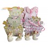 12 Bomboniere Claraluna 15881/12/F Angioletti 6,5cm in Resina Motion con Shopper Femmina Rosa linea Monica